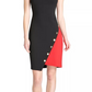 Vestido assimétrico com blocos de cores Tommy Hilfiger feminino, preto, tamanho 6