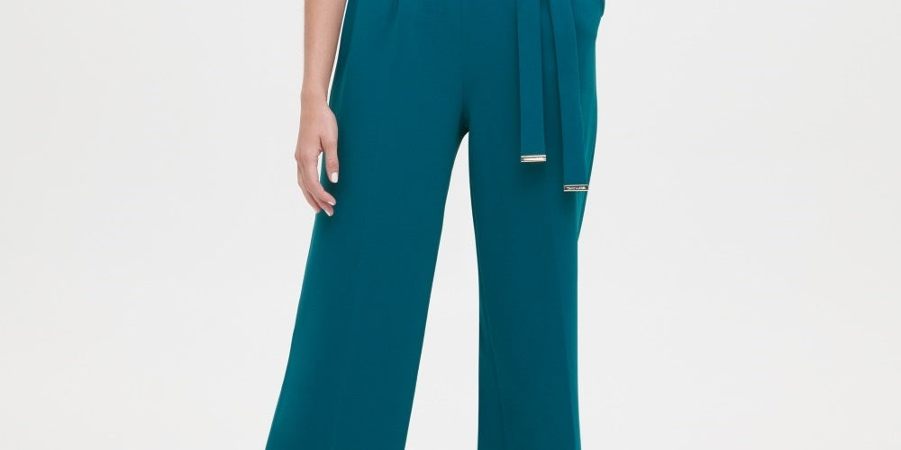 Macacão Tommy Hilfiger Feminino com Cinto e Gola V Verde Tamanho 6