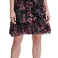 Vestido feminino Tommy Hilfiger com decote simulado e estampa floral em chiffon, roxo, tamanho 10