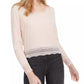 Top com acabamento em renda Planet Gold Juniors, rosa, tamanho médio
