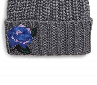 Gorro feminino Everything Rosy da Free People, gorro de inverno cinza, tamanho regular