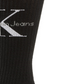 Meias Calvin Klein Masculinas com Logotipo Canelado - Pretas Tamanho 7-12