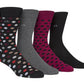 Calvin Klein Performance Meias Masculinas Polka Dot Crew Pretas - Tamanho 7-12