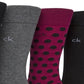 Calvin Klein Performance Meias Masculinas Polka Dot Crew Pretas - Tamanho 7-12