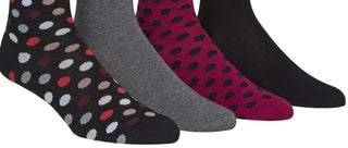 Calvin Klein Performance Meias Masculinas Polka Dot Crew Pretas - Tamanho 7-12