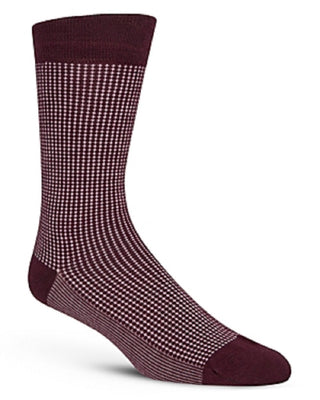 Cole Haan Men's Multi Stripe Crew Socks Wine Tasting One Size -WIne Size 7-13