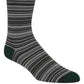 Meias Cole Haan Multi Stripe Crew Masculinas Verde Escuro Tamanho Regular