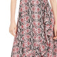 Vestido feminino com estampa de pele de cobra Adrianna Papell, vermelho, tamanho 6