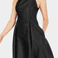 Vestido longo feminino Adrianna Papell com strass, preto, tamanho 8