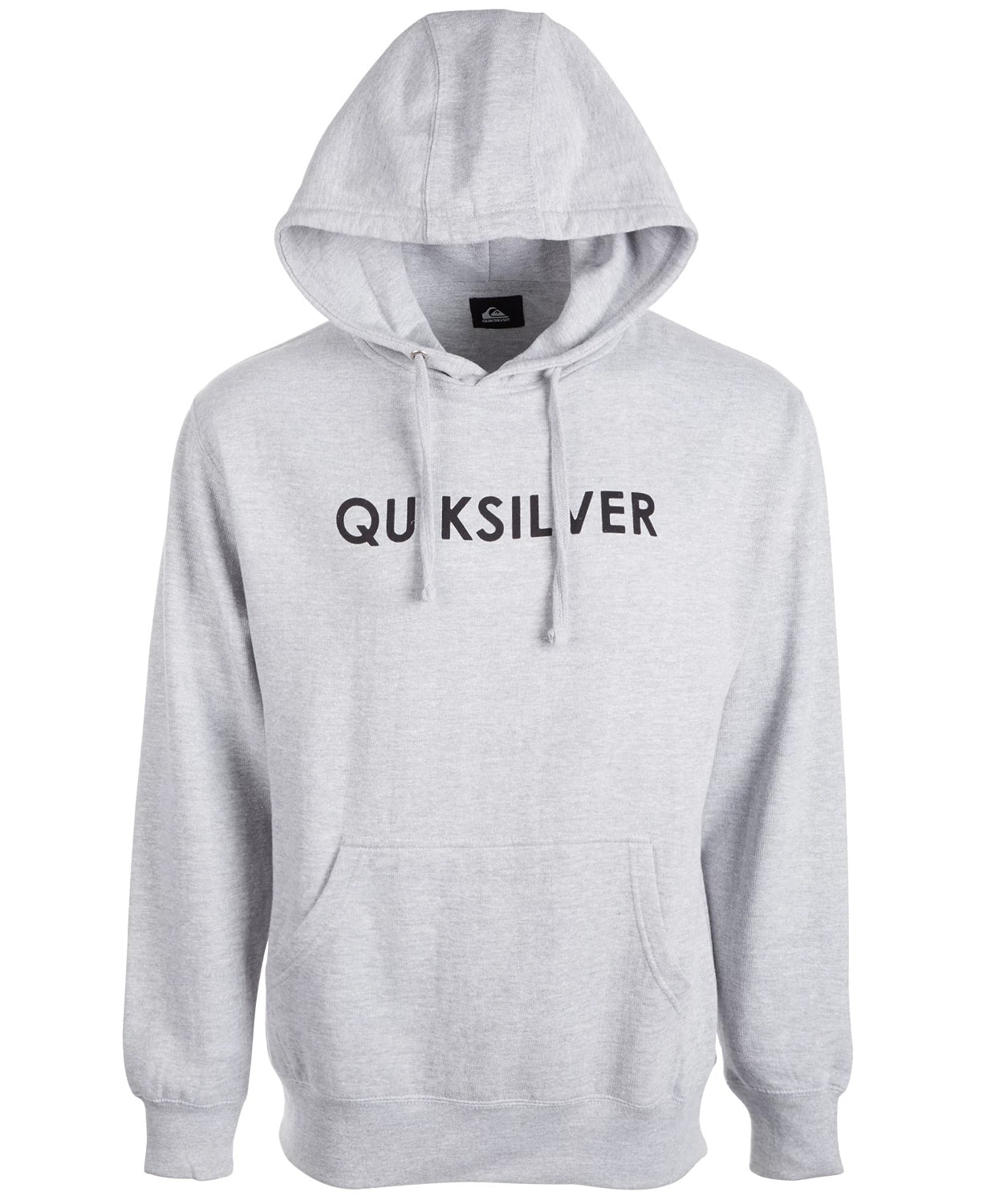 Moletom com capuz Quiksilver masculino com logotipo Wordmark, cor carvão, tamanho pequeno