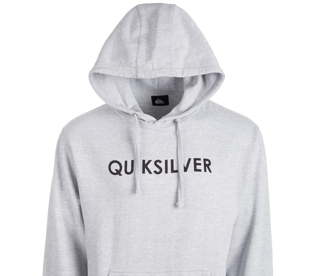 Moletom com capuz Quiksilver masculino com logotipo Wordmark, cor carvão, tamanho pequeno