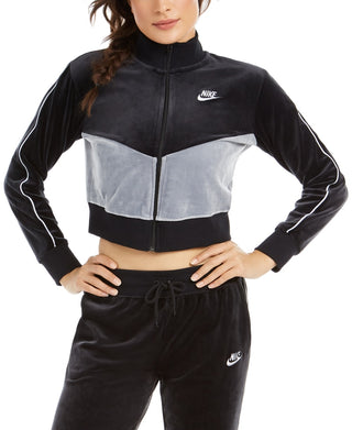Jaquetas Nike Sportswear Heritage Femininas Cinza Escuro Tamanho X-Grande