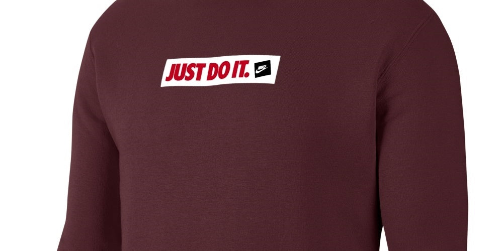 Moletom Nike Masculino Crew Fleece Just Do It Vermelho Tamanho XX-G