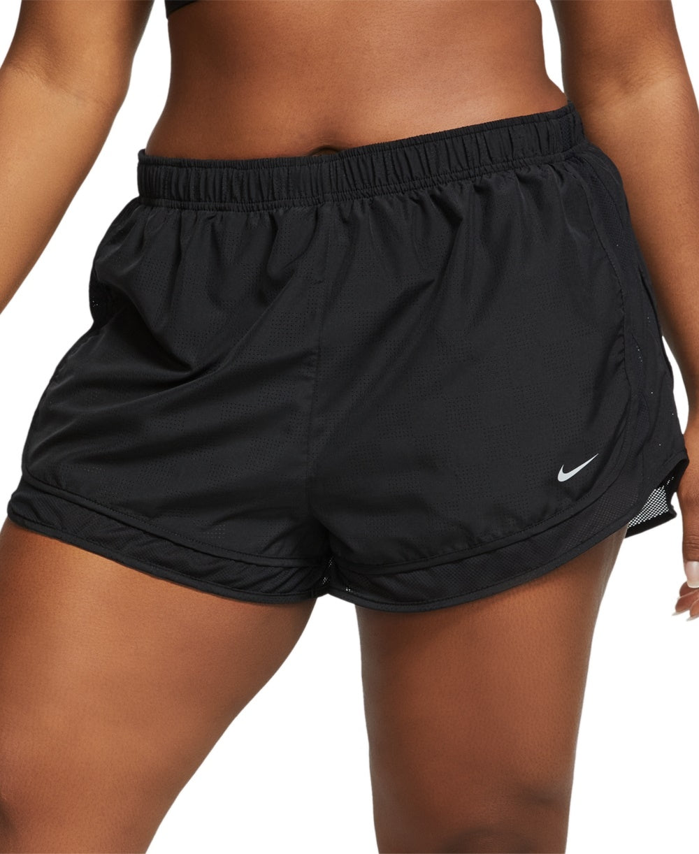 Shorts de corrida Nike Tempo feminino, cor carvão, tamanho extragrande