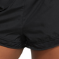 Shorts de corrida Nike Tempo feminino, cor carvão, tamanho extragrande