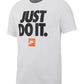 Camiseta Nike Sportswear Just Do It Masculina Cinza Escuro Tamanho Grande