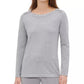 Blusa Calvin Klein Feminina Mesclada Manga Longa Gola Joia Cinza - Tamanho Médio