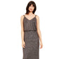 Blusa Feminina Calvin Klein Metallic Cinza Escuro Tamanho 8