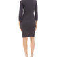 Vestido Calvin Klein Feminino com Costura Diagonal Cinza Tamanho 14
