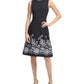 Vestido Calvin Klein Feminino Bordado A-Line Cinza Tamanho 4