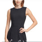 Vestido Calvin Klein Feminino Bordado A-Line Cinza Tamanho 4