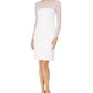 Vestido Calvin Klein Feminino Illusion Detail Branco Tamanho 14