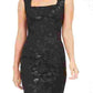 Vestido Calvin Klein Feminino com Decote Quadrado e Lantejoulas, Preto, Tamanho 10