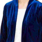 Calvin Klein Cardigan Feminino Veludo Shrug Azul Tamanho Grande