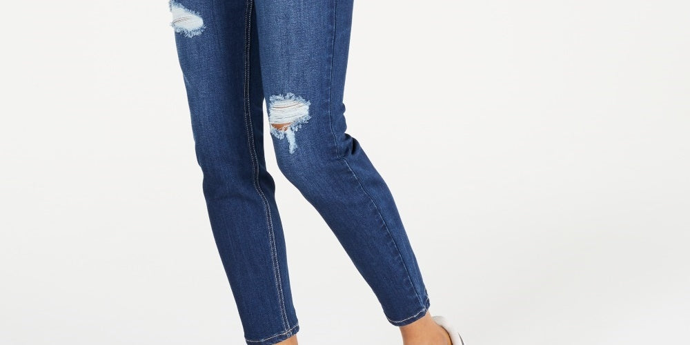 Calça jeans skinny feminina de cintura alta e tornozelo rosa celebridade tamanho 0