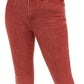 Calça jeans skinny de cintura alta Celebrity Pink Junior, tamanho 11, vermelha