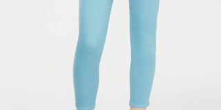 Calça jeans skinny colorida infantil rosa da Celebrity, tamanho 15, azul