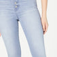 Calça jeans skinny de cintura alta com botões e zíper rosa Celebrity Juniors, tamanho 11