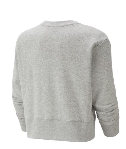 Moletom Nike Sportswear Fleece com gola redonda plus size feminino, cinza, tamanho 2X