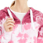Calvin Klein Moletom Cropped com Capuz Tie-Dye Feminino Rosa Tamanho P