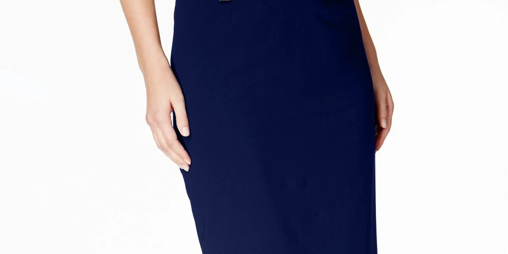 Calvin Klein Saia Lápis Feminina Azul Marinho Tamanho 8 Petite