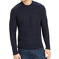 Suéter de malha Michael Kors masculino azul com gola redonda e manga comprida, tamanho extragrande, azul, reparado
