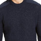 Suéter de malha Michael Kors masculino azul com gola redonda e manga comprida, tamanho extragrande, azul, reparado