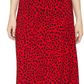 Saia midi estampada Sanctuary feminina para o dia a dia, vermelha, tamanho XX-G
