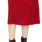 Saia midi estampada Sanctuary feminina para o dia a dia, vermelha, tamanho XX-G