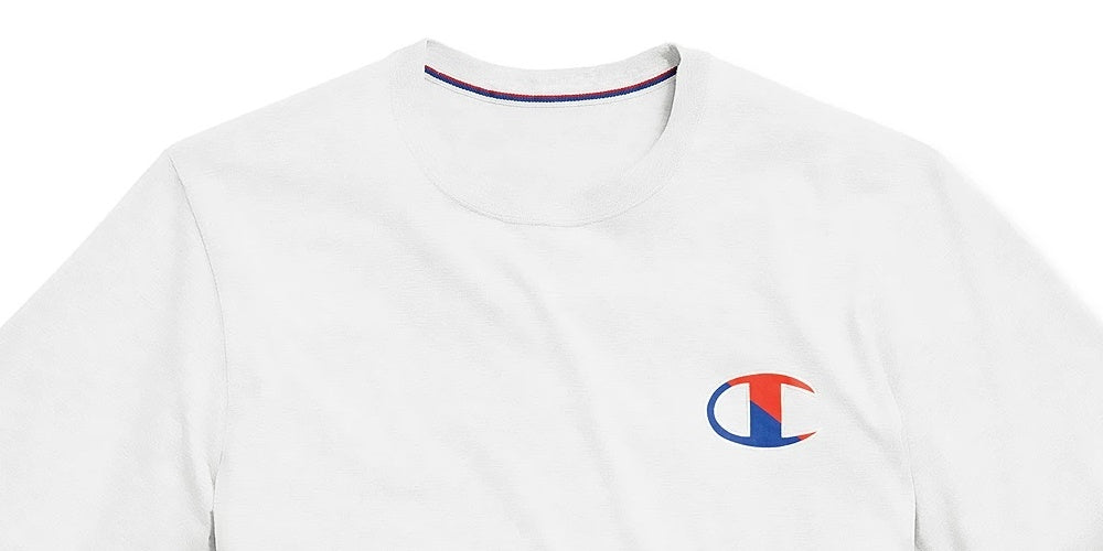 Camiseta de pijama masculina Champion de algodão, branca, tamanho X-G