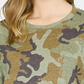 Camiseta Carlee Camo Feminina Sanctuary Mineral Camo Verde Tamanho P