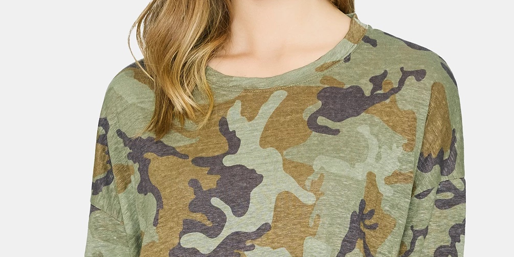Camiseta Carlee Camo Feminina Sanctuary Mineral Camo Verde Tamanho P