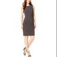 Vestido Calvin Klein Scuba Crepe Bainha Feminino Cinza Tamanho 10 Petite