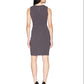 Vestido Calvin Klein Scuba Crepe Bainha Feminino Cinza Tamanho 10 Petite