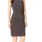 Vestido Calvin Klein Scuba Crepe Bainha Feminino Cinza Tamanho 10 Petite