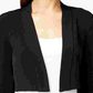 Calvin Klein Cardigan Feminino Manga 3/4 Aberto Preto Tamanho Pequeno