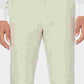 Calça de linho texturizada com frente lisa masculina Cubavera, bege escuro, tamanho 48x32