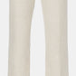Calça de linho texturizada com frente lisa masculina Cubavera, bege escuro, tamanho 52x32