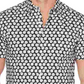 Camisa masculina Cubavera grande e alta, ajuste regular, elástica, estampa de dados, branca, tamanho extrapequeno