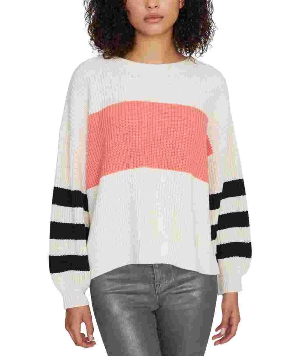 Suéter listrado feminino Sanctuary Playful rosa tamanho pequeno